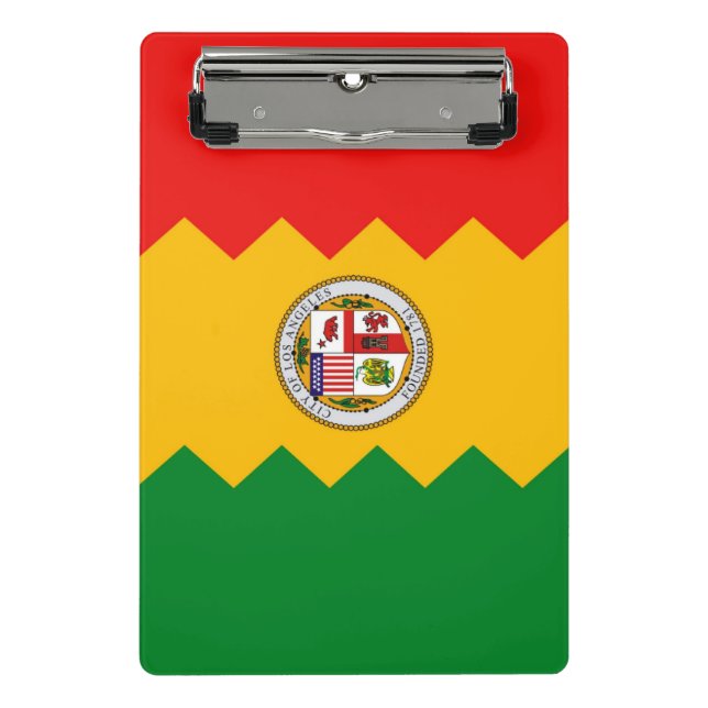 Mini clipboard with flag of Los Angeles, USA (Front)