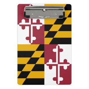 Mini clipboard with flag of Maryland State, USA