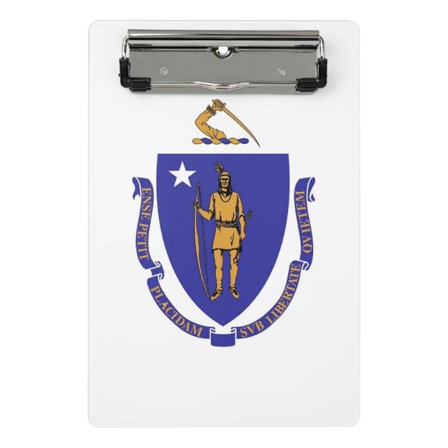 Mini clipboard with flag of Masachusetts, USA (Front)