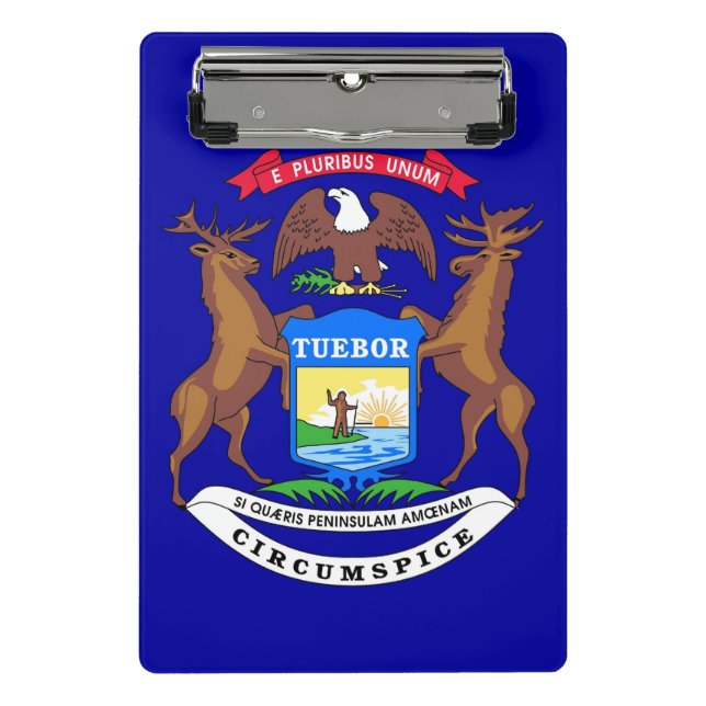 Mini clipboard with flag of Michigan, USA (Front)