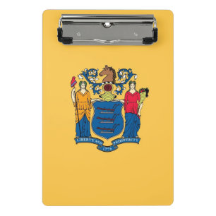 Mini clipboard with flag of New Jersey, USA