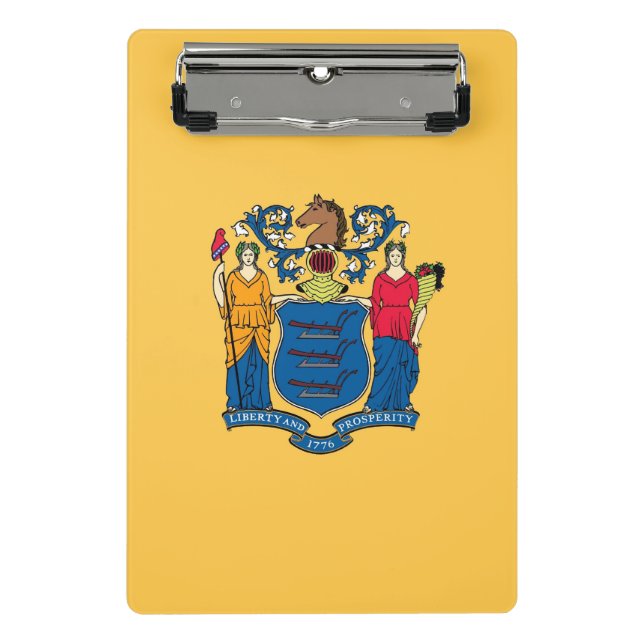 Mini clipboard with flag of New Jersey, USA (Front)