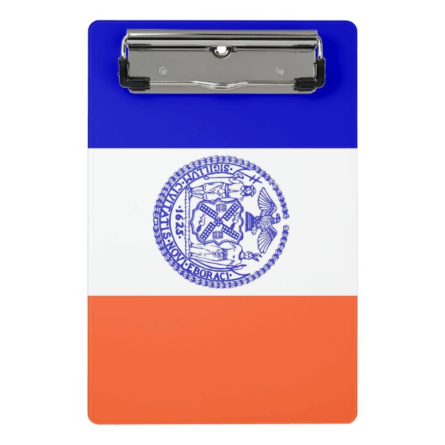 Mini clipboard with flag of New York City, USA (Front)