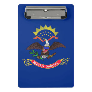 Mini clipboard with flag of North Dakota