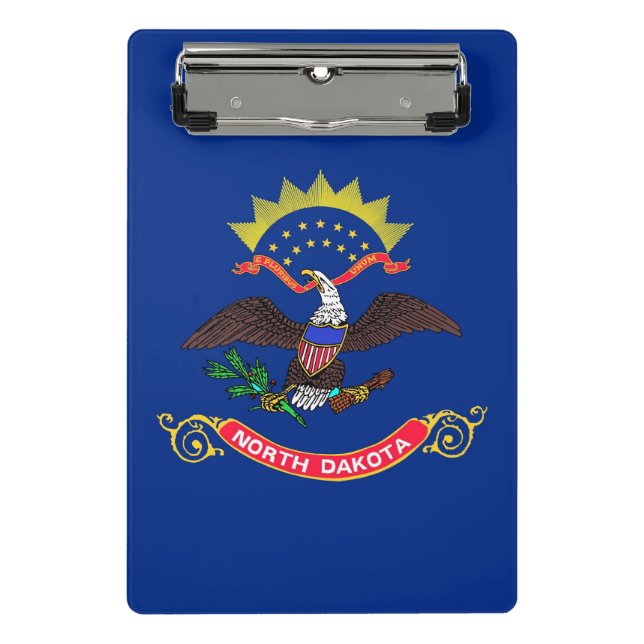 Mini clipboard with flag of North Dakota (Front)