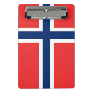 Mini clipboard with flag of Norway