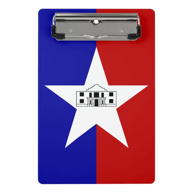 Mini clipboard with flag of San Antonio, USA (Front)