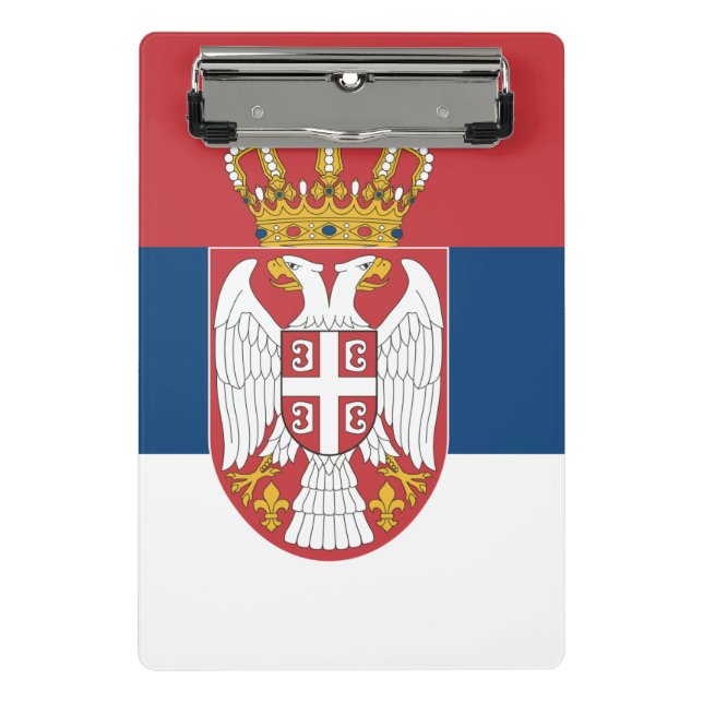 Mini clipboard with flag of Serbia (Front)