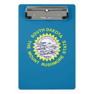 Mini clipboard with flag of South Dakota, USA