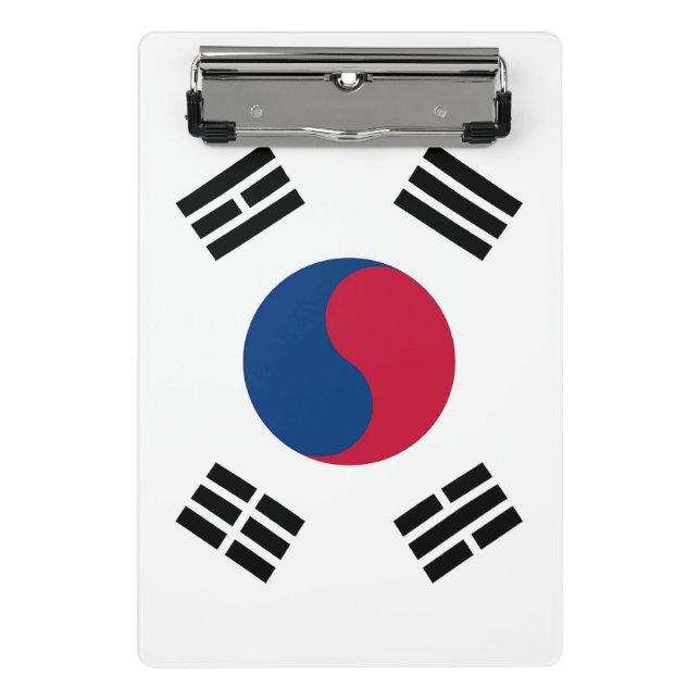 Mini clipboard with flag of South Korea (Front)