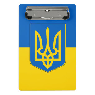 Mini clipboard with flag of Ukraine