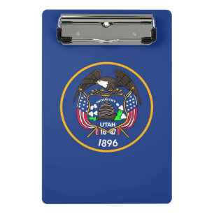 Mini clipboard with flag of Utah, USA