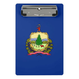 Mini clipboard with flag of Vermont, USA