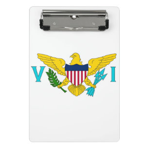 Mini clipboard with flag of Virgin Islands, USA