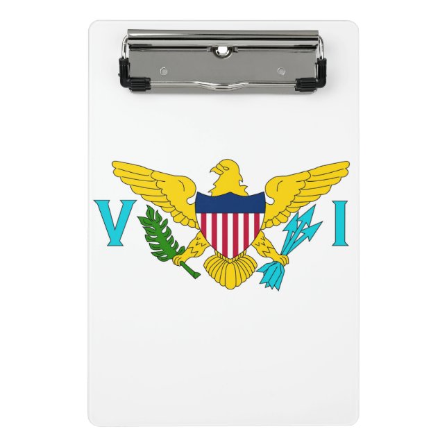Mini clipboard with flag of Virgin Islands, USA (Front)