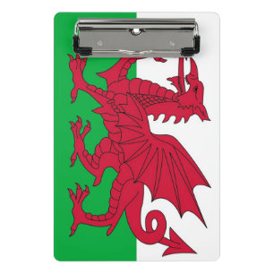 Mini clipboard with flag of Wales, UK