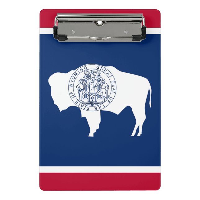 Mini clipboard with flag of Wyoming, USA (Front)