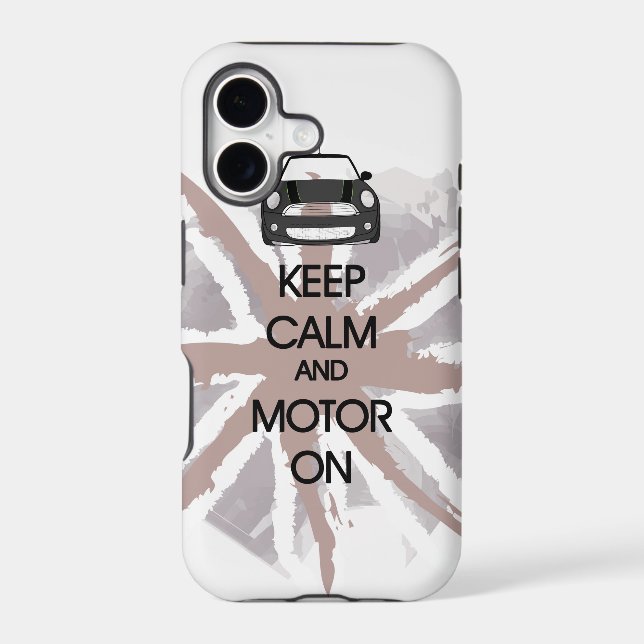 MINI Cooper Keep Calm and Motor iPhone Case (Back)