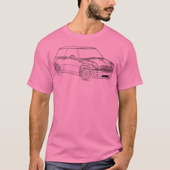 Mini Cooper Outline 2 T-Shirt (Front)