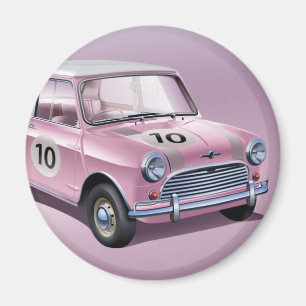 Mini Cooper S1 pink Magnet