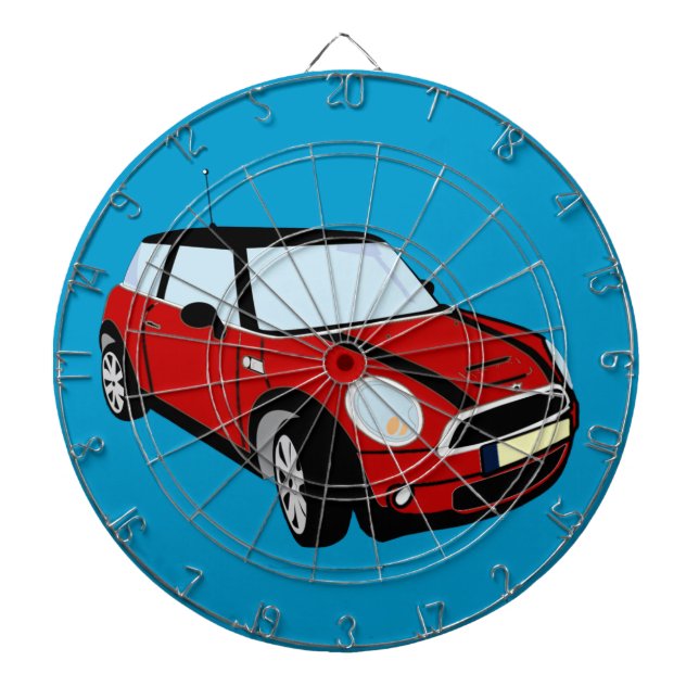 Mini Cooper sports car Dart Board (Front)
