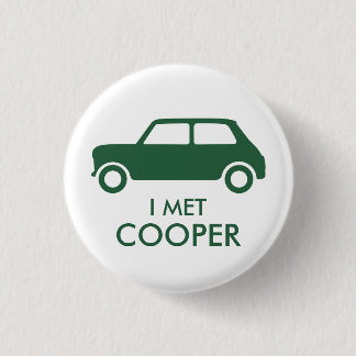 Mini Cooper Trading Pin - Green on White