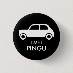 Mini Cooper Trading Pin - White on Black 