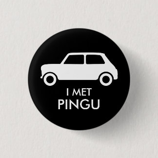 Mini Cooper Trading Pin - White on Black 