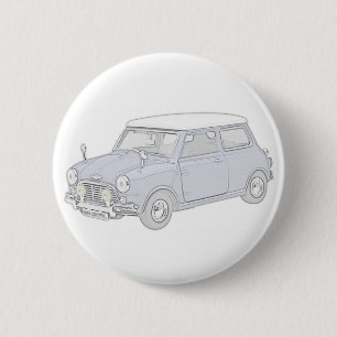 Mini Cooper Vintage-coloured 6 Cm Round Badge