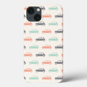 Mini Coopers on the Go - Peach & Teal iPhone 13 Case