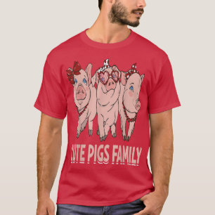Mini Cute Pigs Family T-Shirt