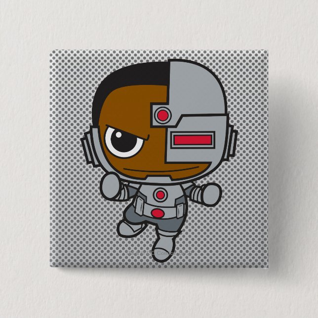 Mini Cyborg 15 Cm Square Badge (Front)