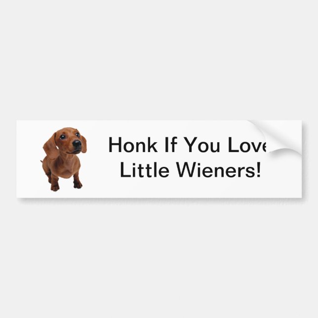 Mini Dachshund "Little Weiners" Bumper Sticker (Front)