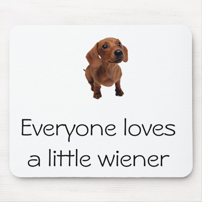 Mini Dachshund "Little Wiener" Mousepad (Front)