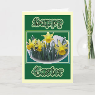 Mini Daffodils Happy Easter Card