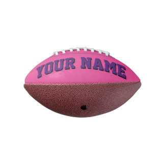 Mini DARK PINK AND PURPLE Personalised Football American Football