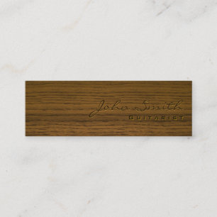 Mini Dark Wood Guitarist Business Card