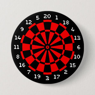 Mini Dartboard 7.5 Cm Round Badge