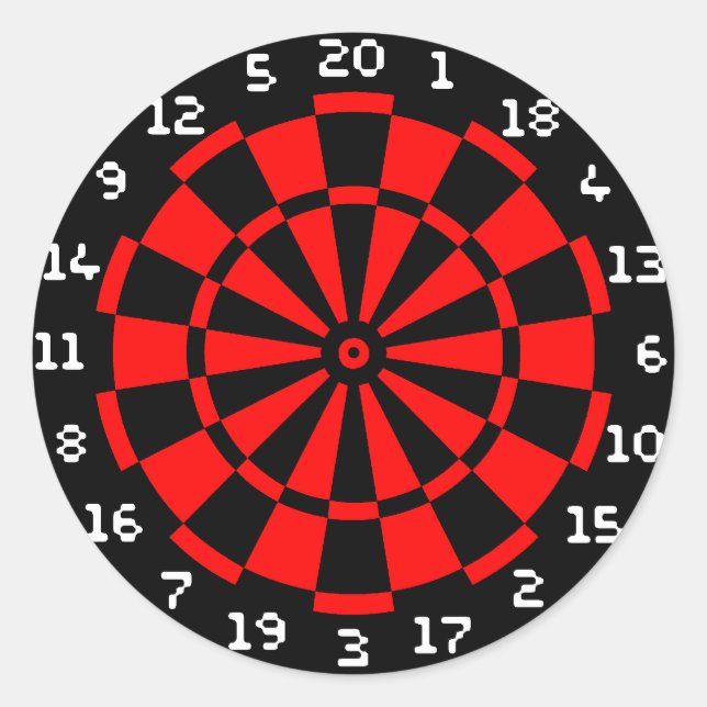 Mini DartBoard Classic Round Sticker (Front)