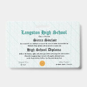 Mini Diploma - Packet Size Badge ID Badge