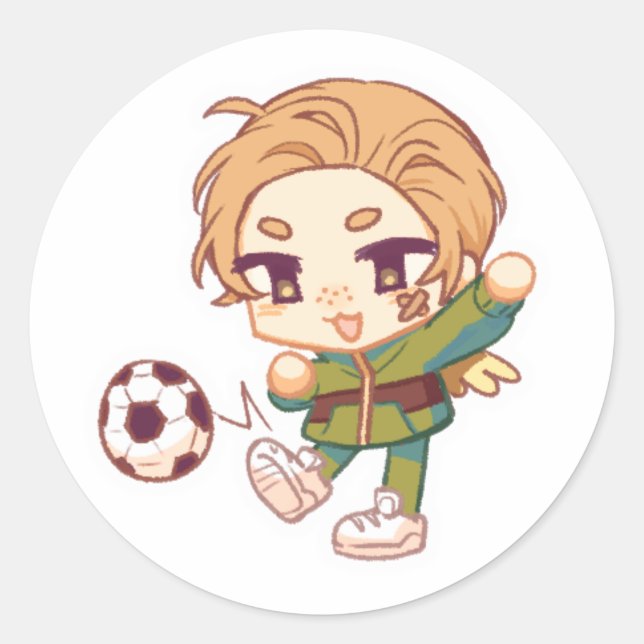 Mini divine defender classic round sticker (Front)