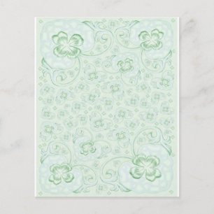 Mini Doublesided paper Pastel turquoise floral