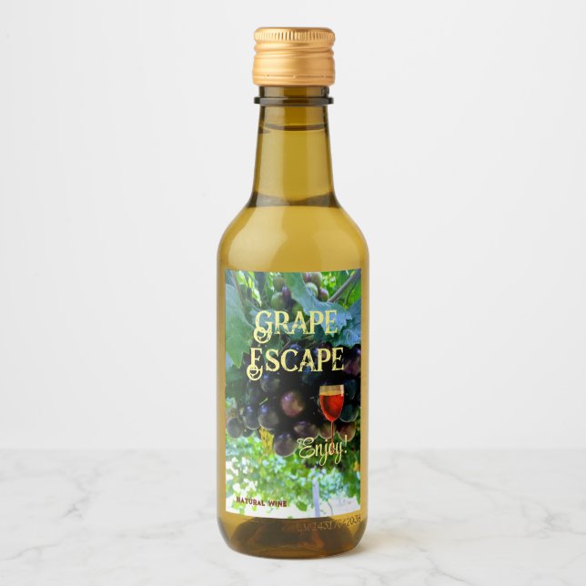 Mini Enticing Natural Wine Grapes  Label (Front)
