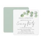 MINI Eucalyptus Wedding Evening Party Invite