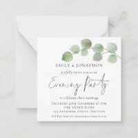 MINI Eucalyptus Wedding Evening Party Invite
