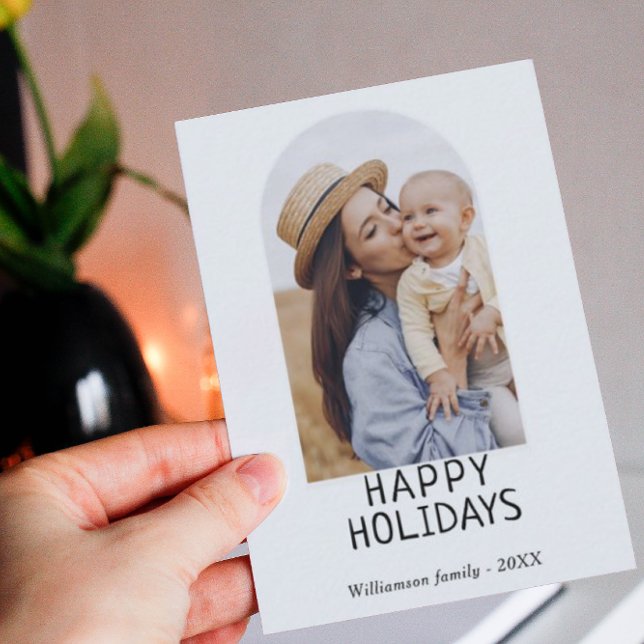 Mini Family Photo Winter Holiday  Card (Creator Uploaded)