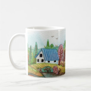 Mini Farmland Lakescape Coffee Mug