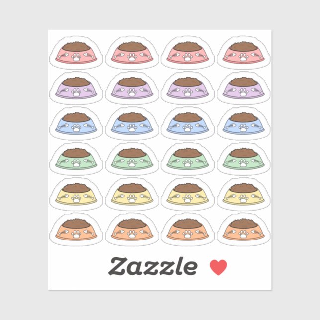 Mini Feed Cat Reminder Pet Food Bowl Bujo Planner  (Sheet)