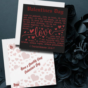 Mini Flat Gothic Love Valentines Day Card