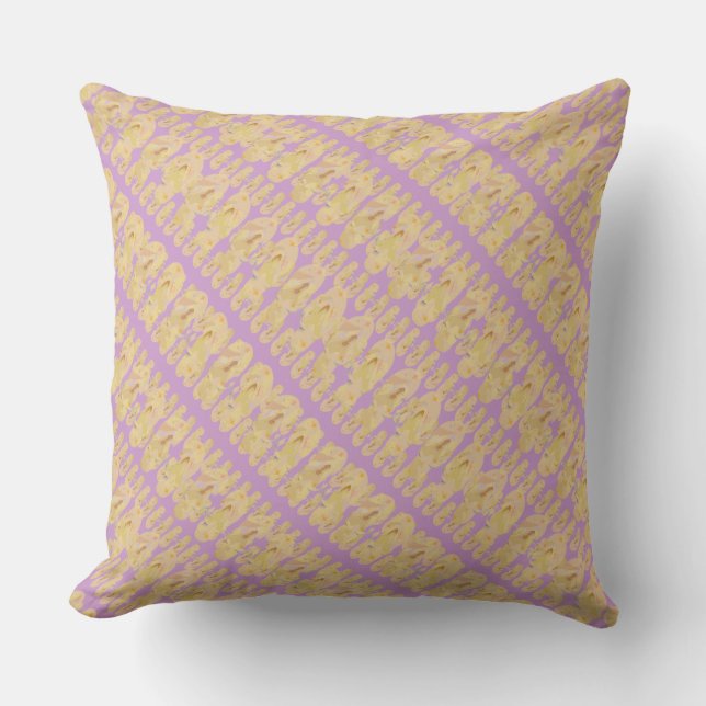 Mini Flip Flops (yellow/lilac) Cushion (Front)